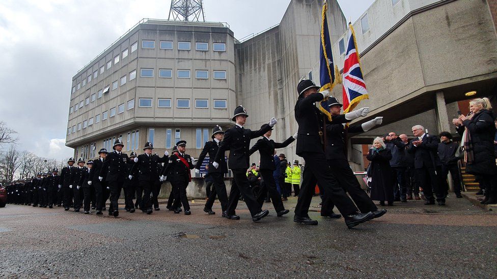 Passing out parade at the Essex Police headquarters