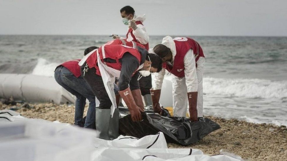 The bodies of 87 migrants and refugees have washed ashore in the western Libyan city of Zawiya
