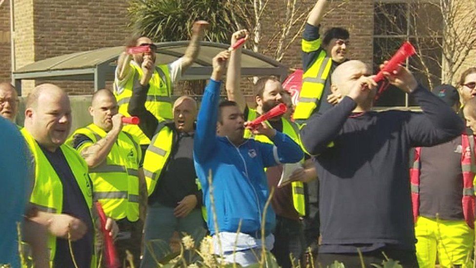 Mitie Security workers at Southampton General Hospital