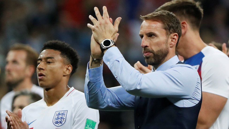 Gareth Southgate and England players