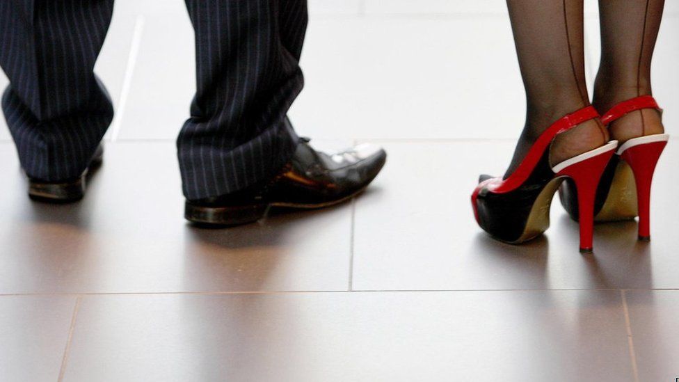 Shot of a man and a woman's shoes