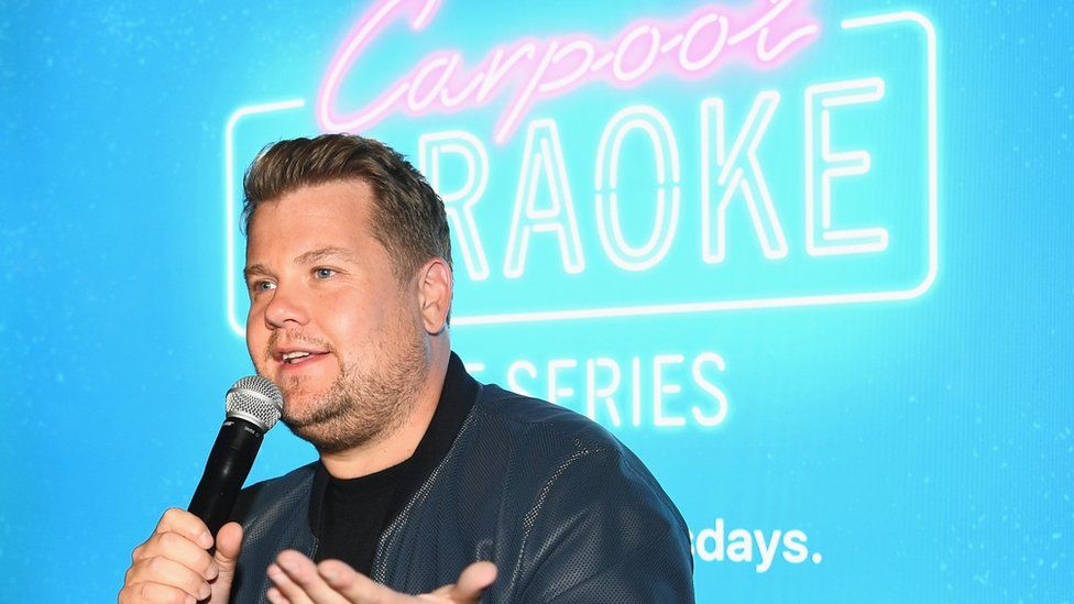 James Corden promoting Carpool Karaoke: The Series in 2017