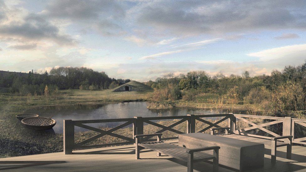 Artist's impression: the project plans to reconstruct an Iron Age farm