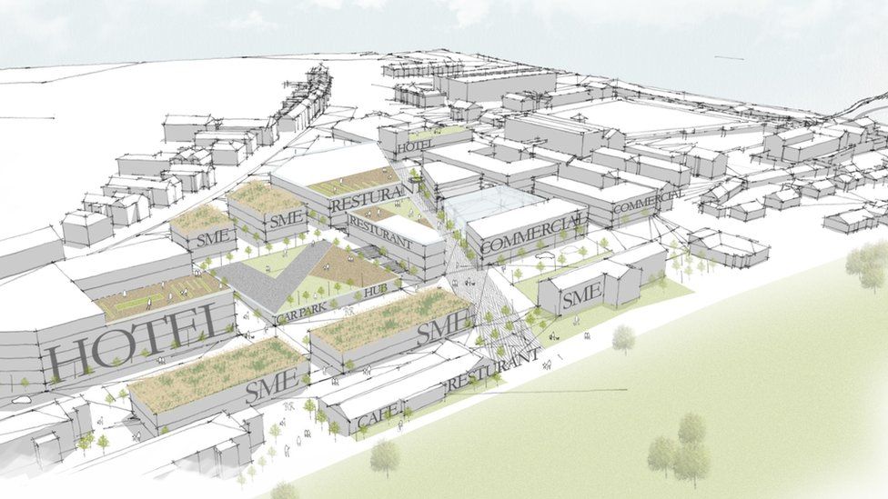 A graphic of the proposal for the site at Ebrington