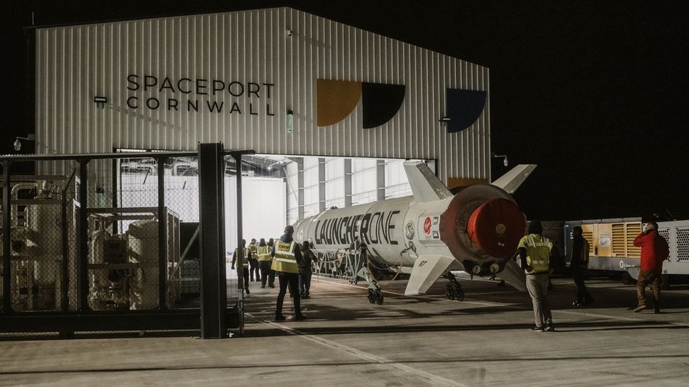 Rocket at Spaceport Cornwall