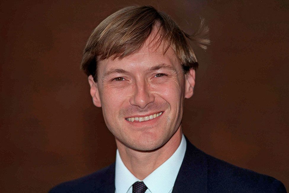 David Amess seen in 1991