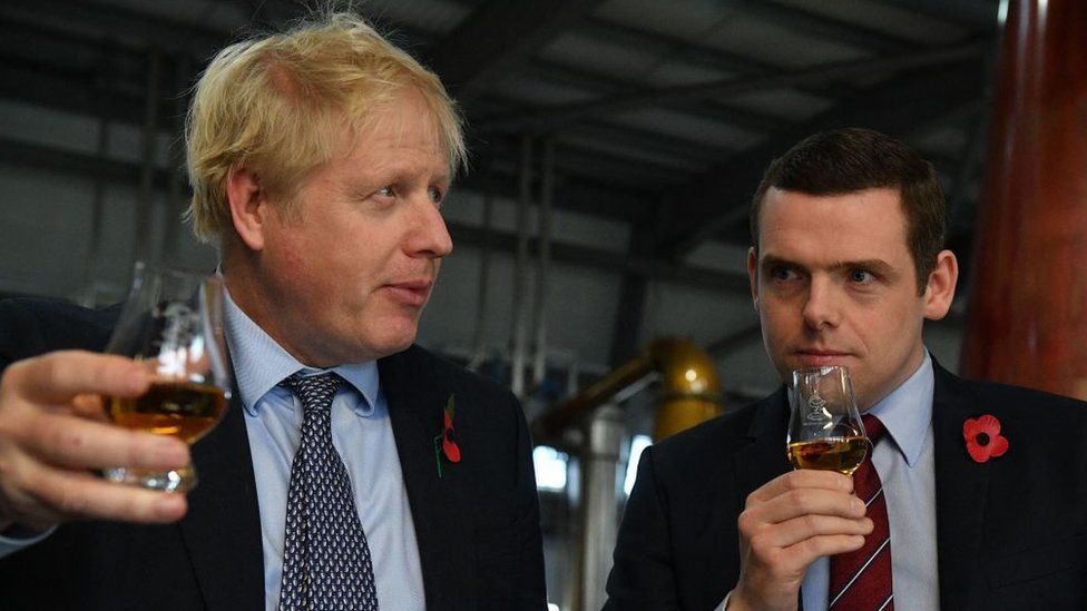 Boris Johnson and Douglas Ross