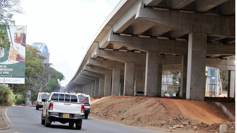 Nairobi Expressway under construction