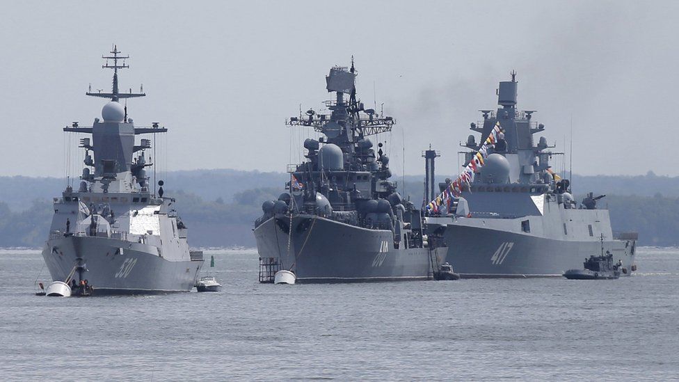 Russian warships at Baltiysk, 26 Jul 15