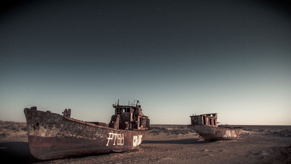 Graveyard of ships, Moynaq, Uzbekistan by Paul Ivan Harris