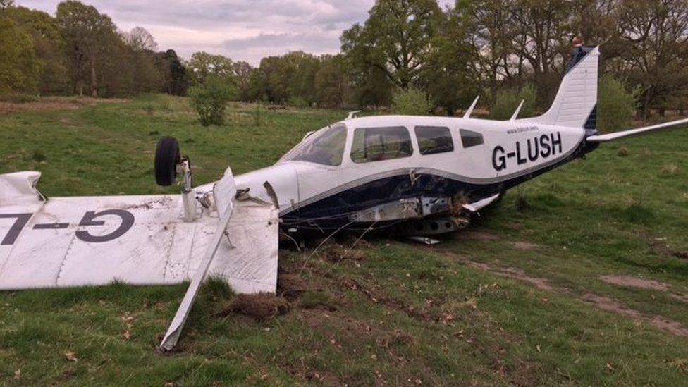 Light aircraft crashes in field in Blackwater BBC News