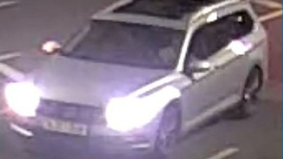 CCTV of a silver Volvo