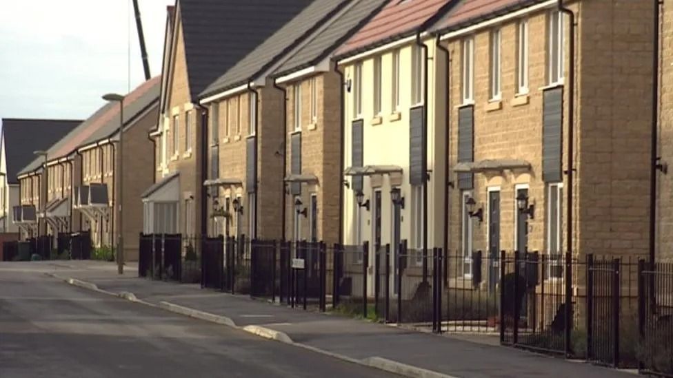 A row of terraced houses in Great Western Park in Didcot
