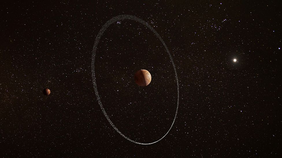 Artist impression of the rings