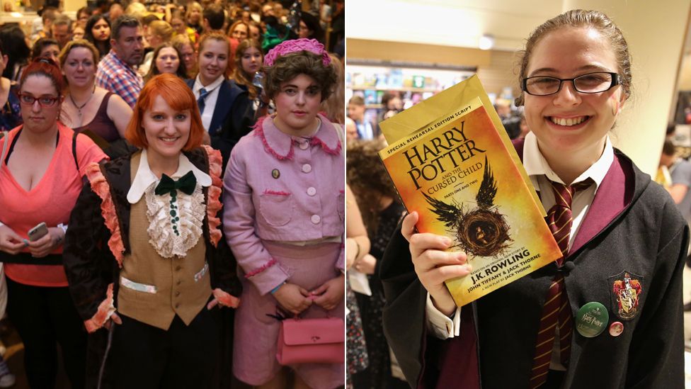 Harry Potter fans at Waterstones in Piccadilly