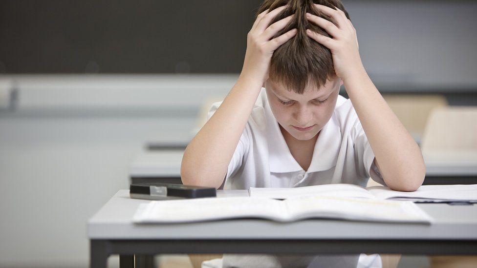 Boy struggling in class (file photo)