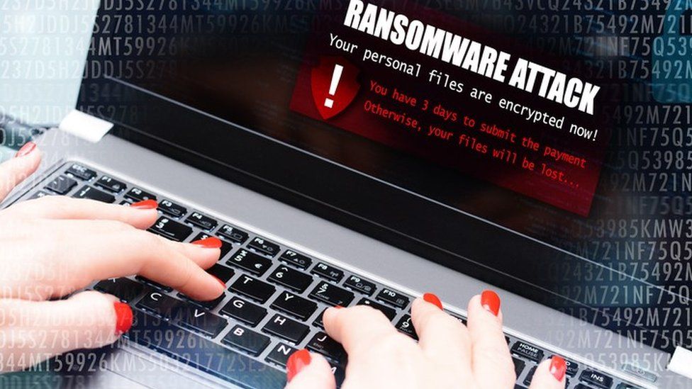 Ransomware attack concept