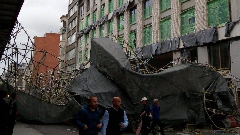 Antwerp collapsed scaffolding