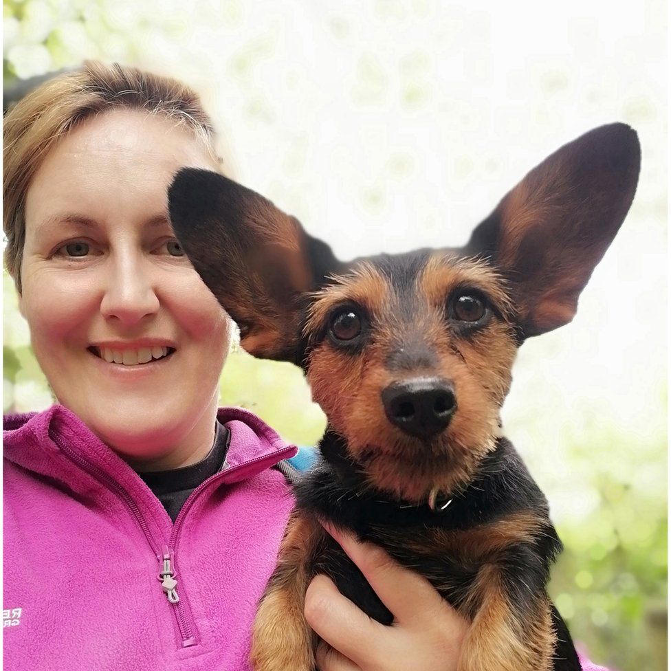 Kelly, with pet dog