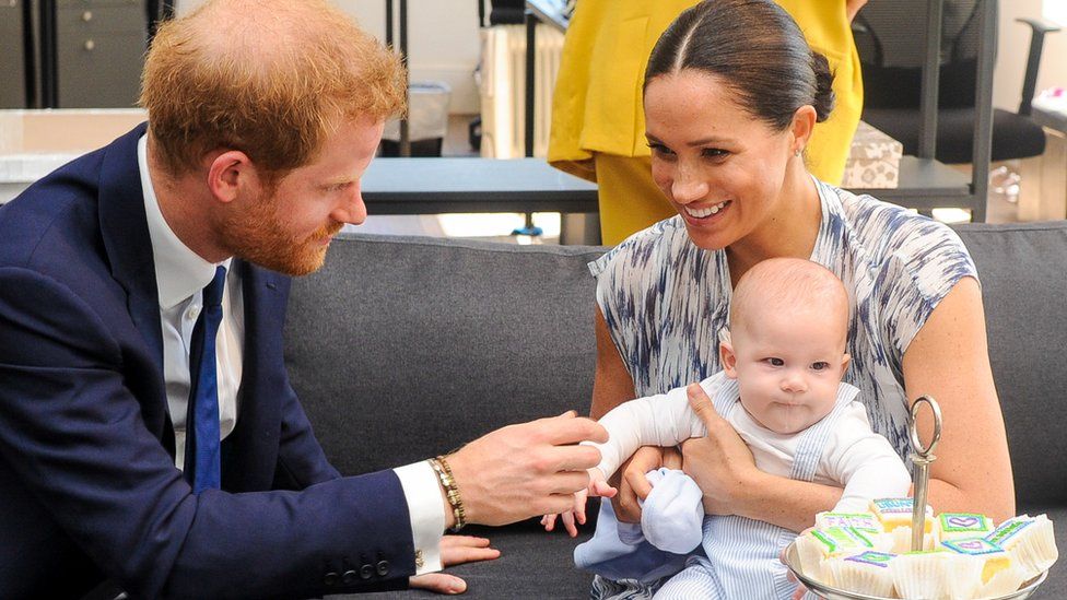 The Duke and Duchess of Sussex with their son Archie