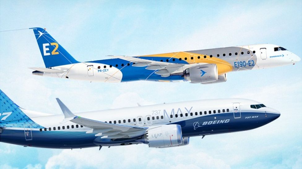 Embraer and Boeing aircraft