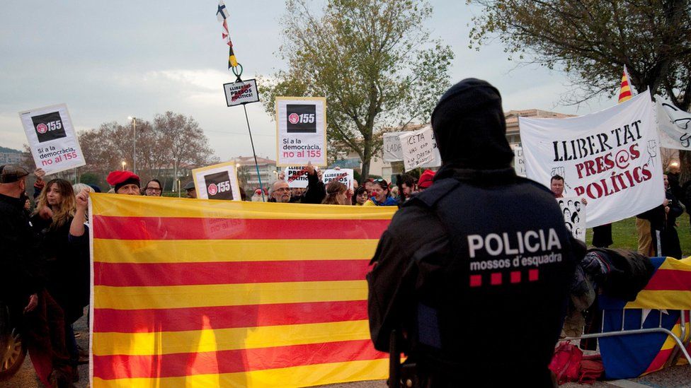 A rally in support of the detainees in Girona, Spain, 24 November