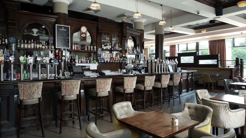 Empty bar in the Armagh City Hotel