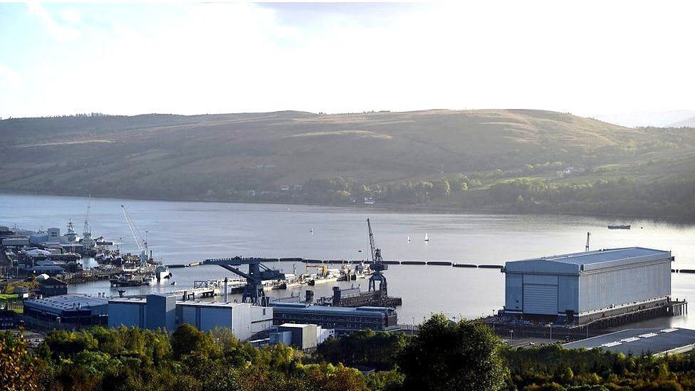 A general view of Faslane Naval Base