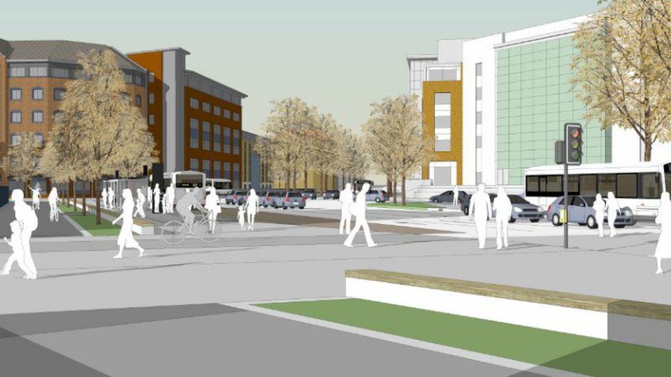 Work to replace the Temple Circus roundabout aims to improve pedestrian and cycle links
