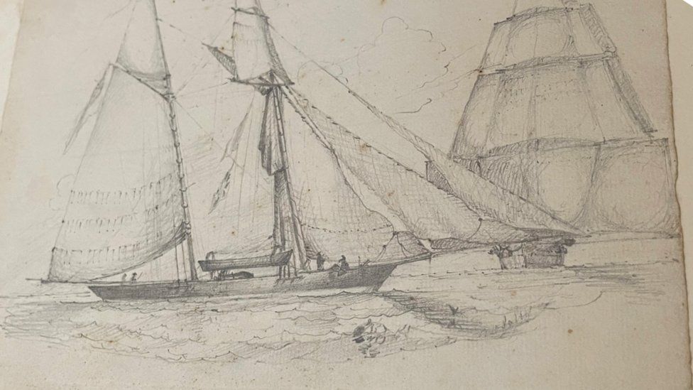 Drawing by Admiral Francis Austen