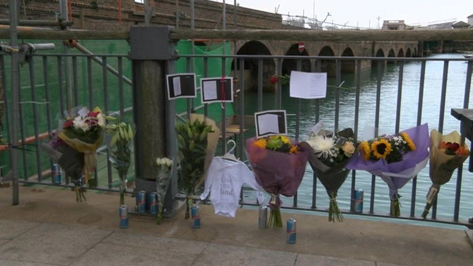 Floral tributes to Steve Holton