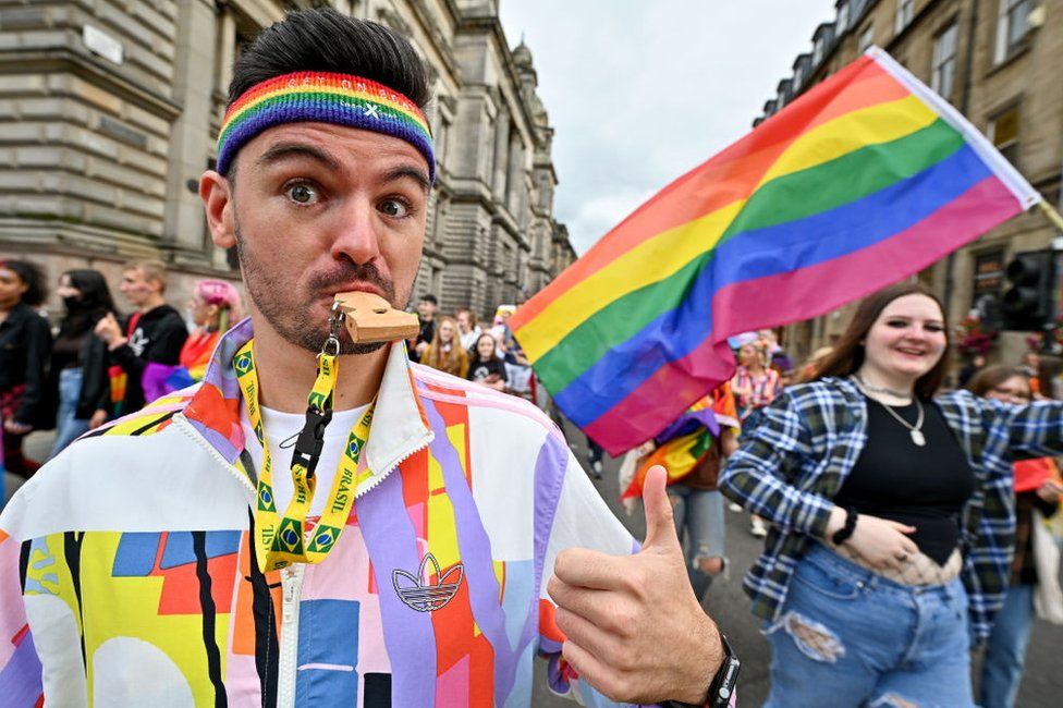 Pride march returns to Glasgow after Covid pause BBC News