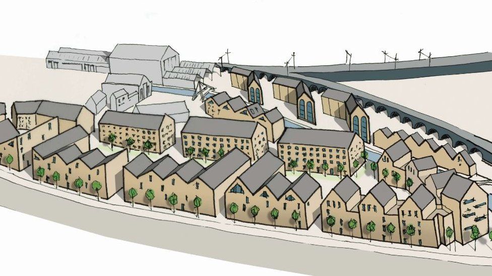 Artists impression of new homes in the Canal Quarter in Wolverhampton