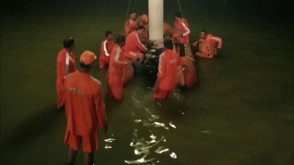 Rescue workers in India