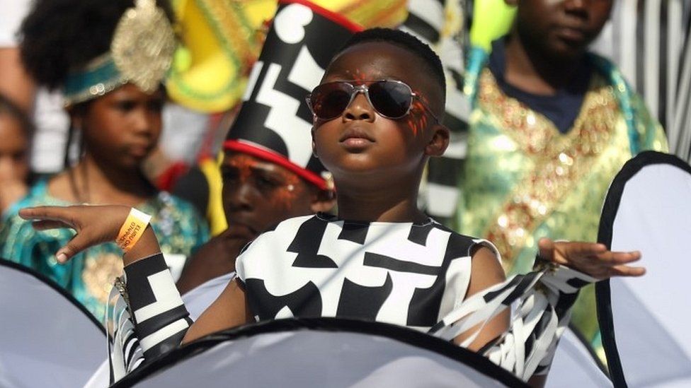 Child performing at Carnival