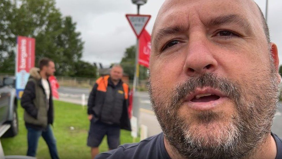 John Broadhurst on a picket line