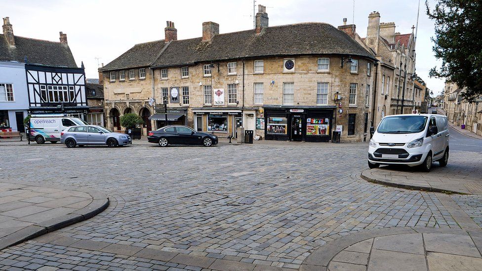 Red Lion Square in Stamford, Lincolnshire