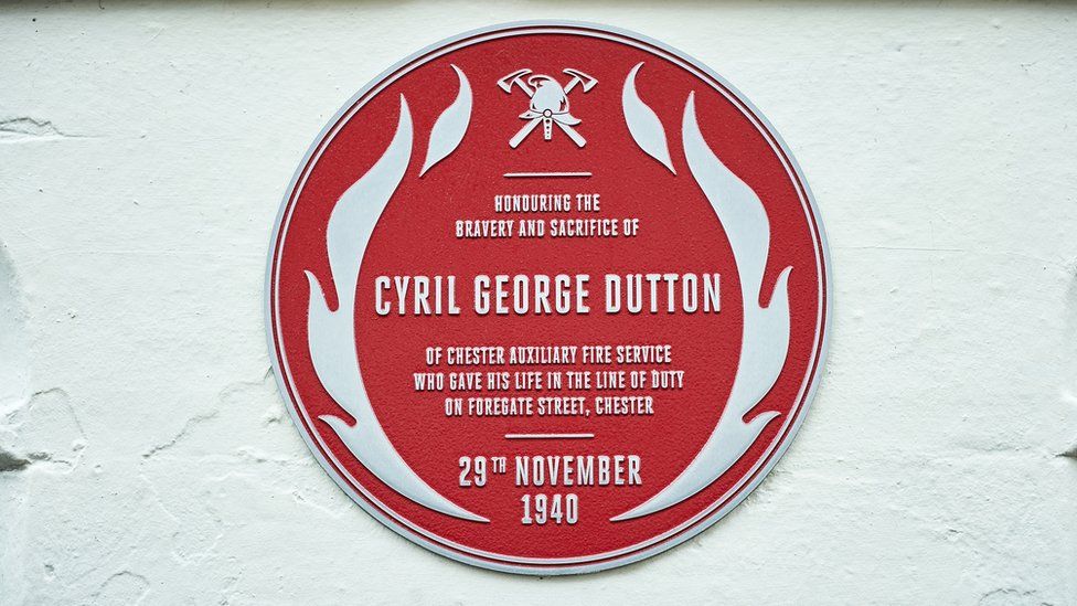 Commemorative plaque for Cyril George Dutton