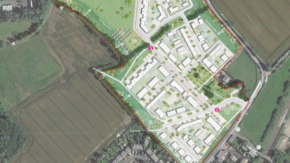 Westbury Up to 145 homes to be built on farmland BBC News