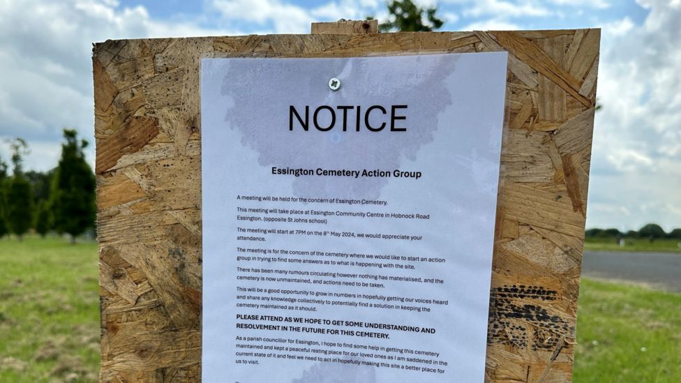 Families call for action over rundown Essington cemetery BBC News