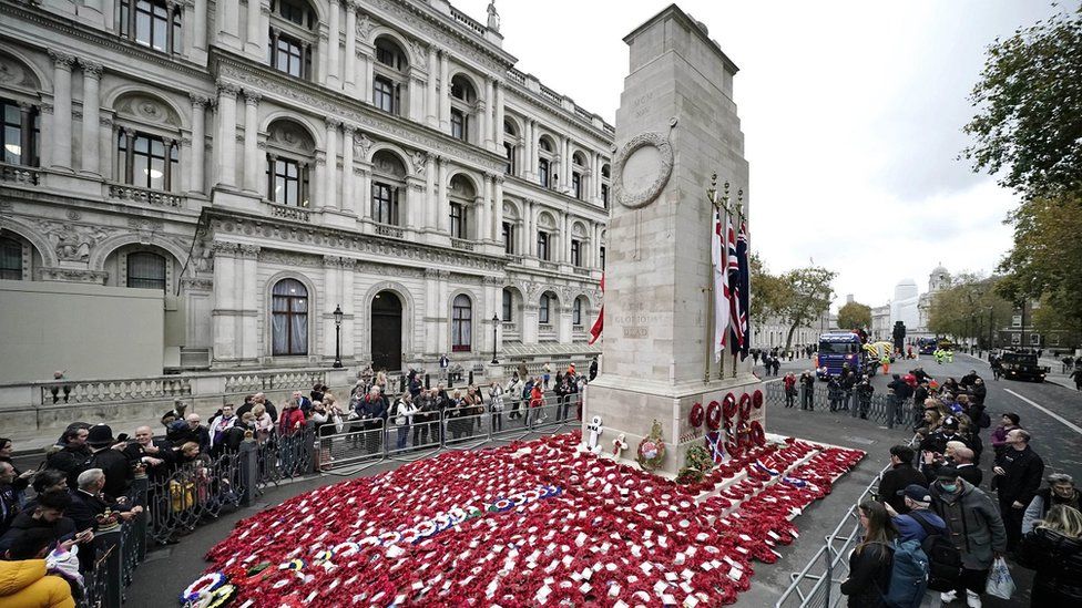 Wreaths at the Cenotaph