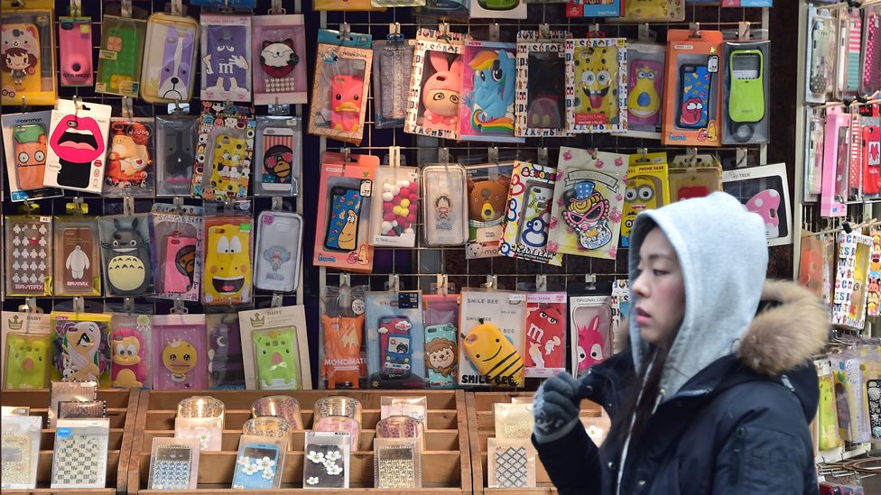stand in Seoul selling phone covers