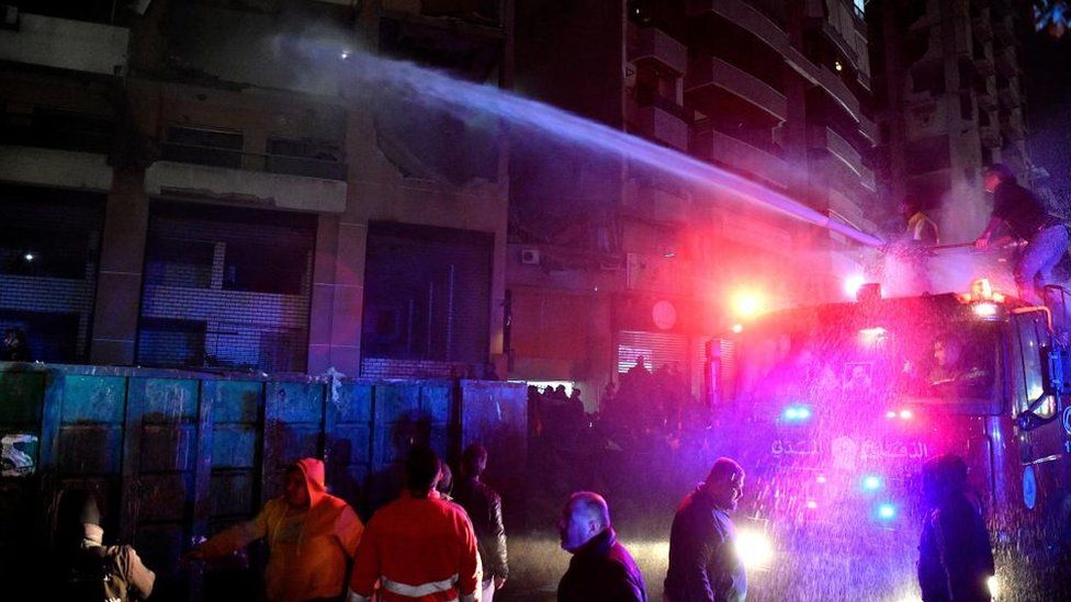 Scene of blast in Beirut (02/01/24)