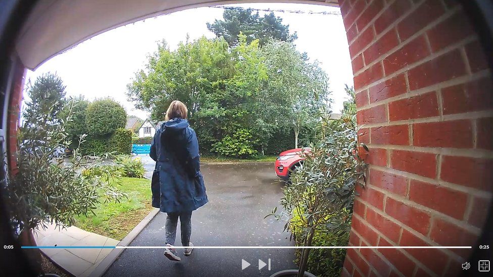Footage from a Ring doorbell camera