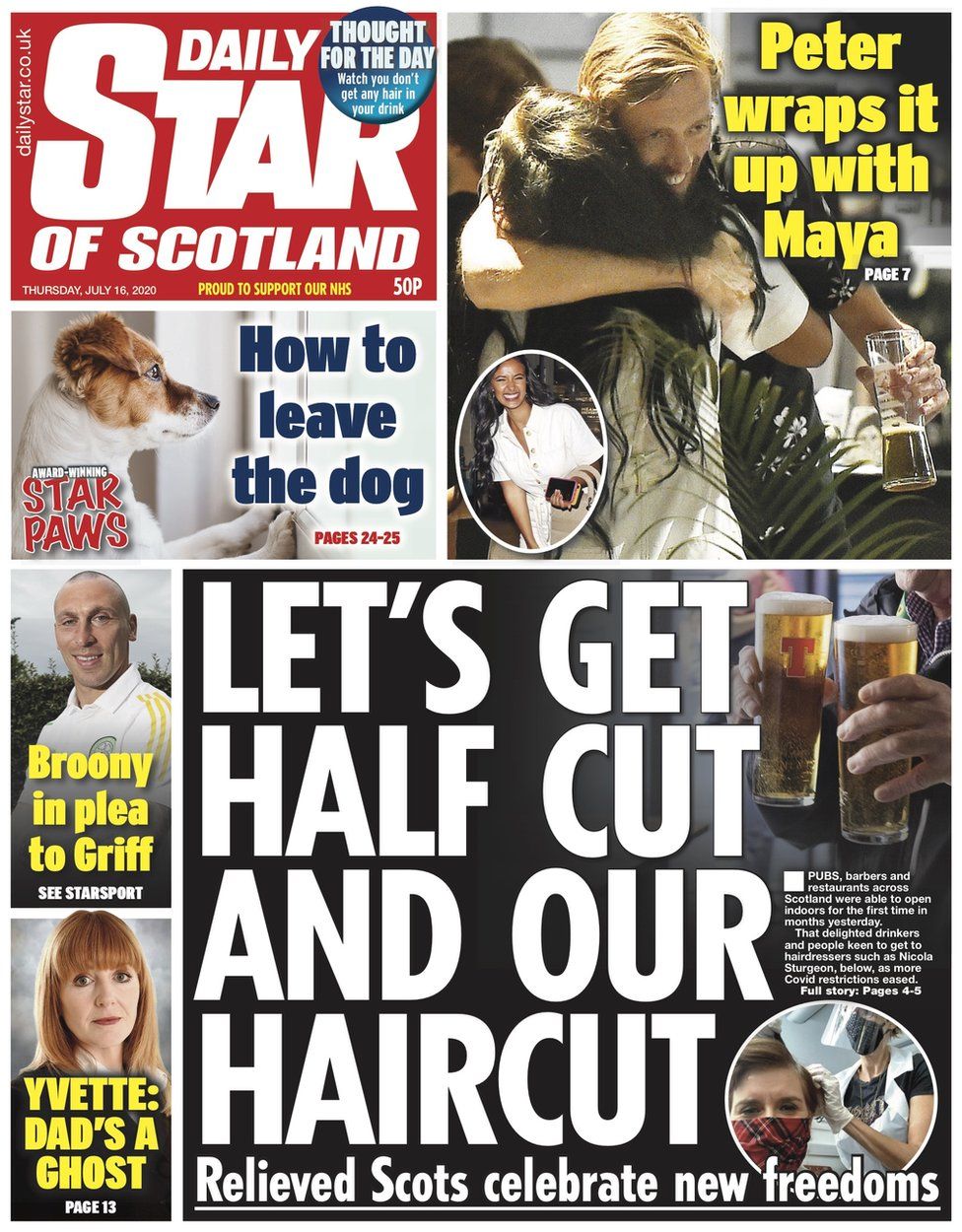Scotland's papers 'Biggest day for Scotland' as lockdown eased BBC News