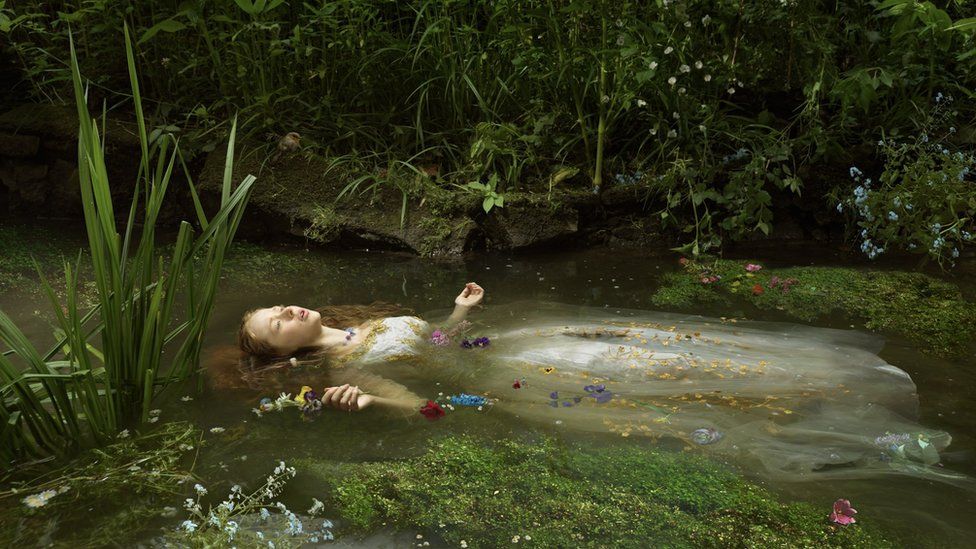 Julia Fullerton-Batten's image recreating 'Ophelia'.