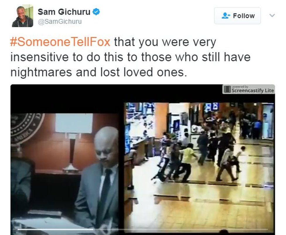 Tweet by Sam Gichuru