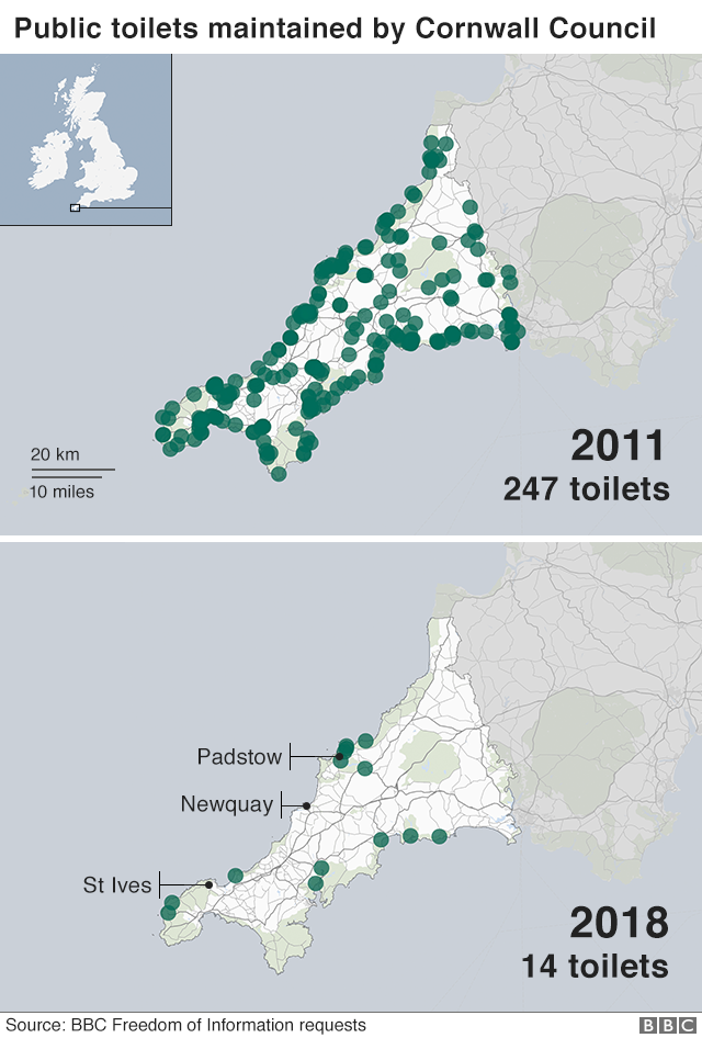 Reality Check Public toilets mapped BBC News