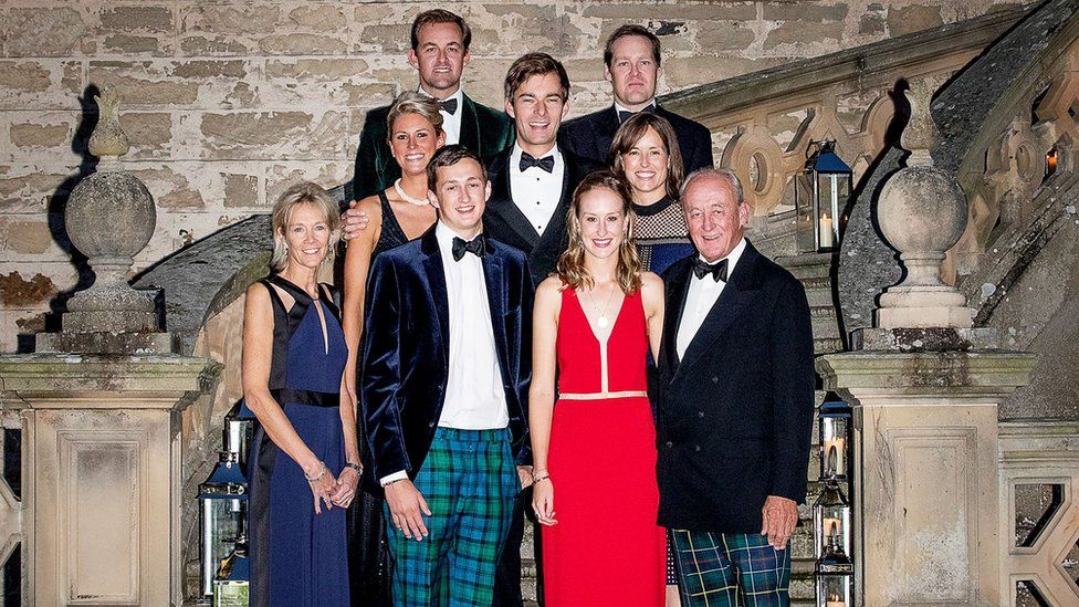 The Duke of Roxburghe with his family
