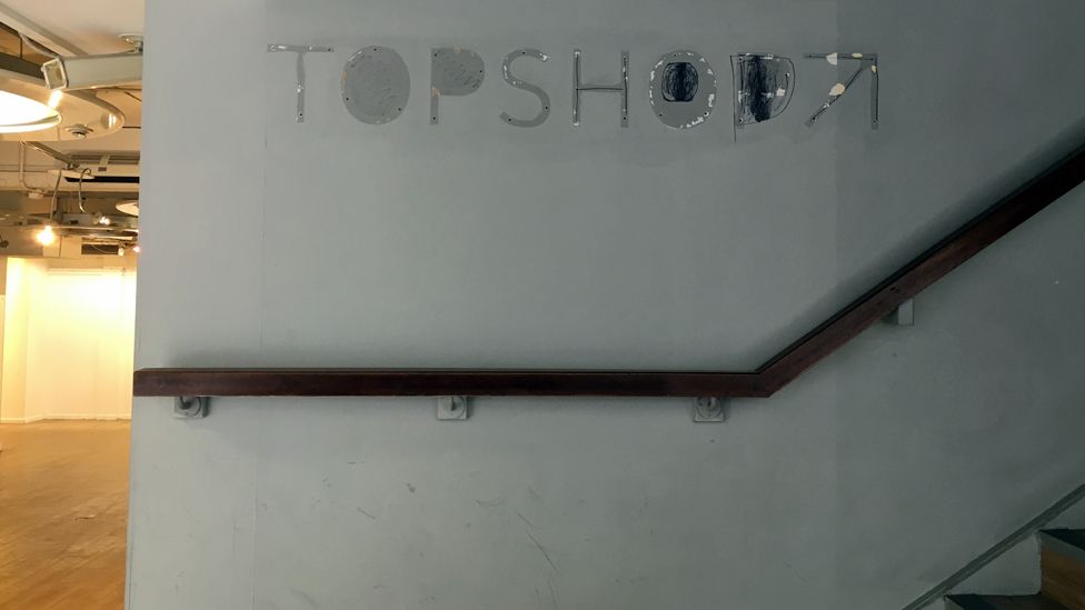 Interior of the closed Topshop in Blackpool